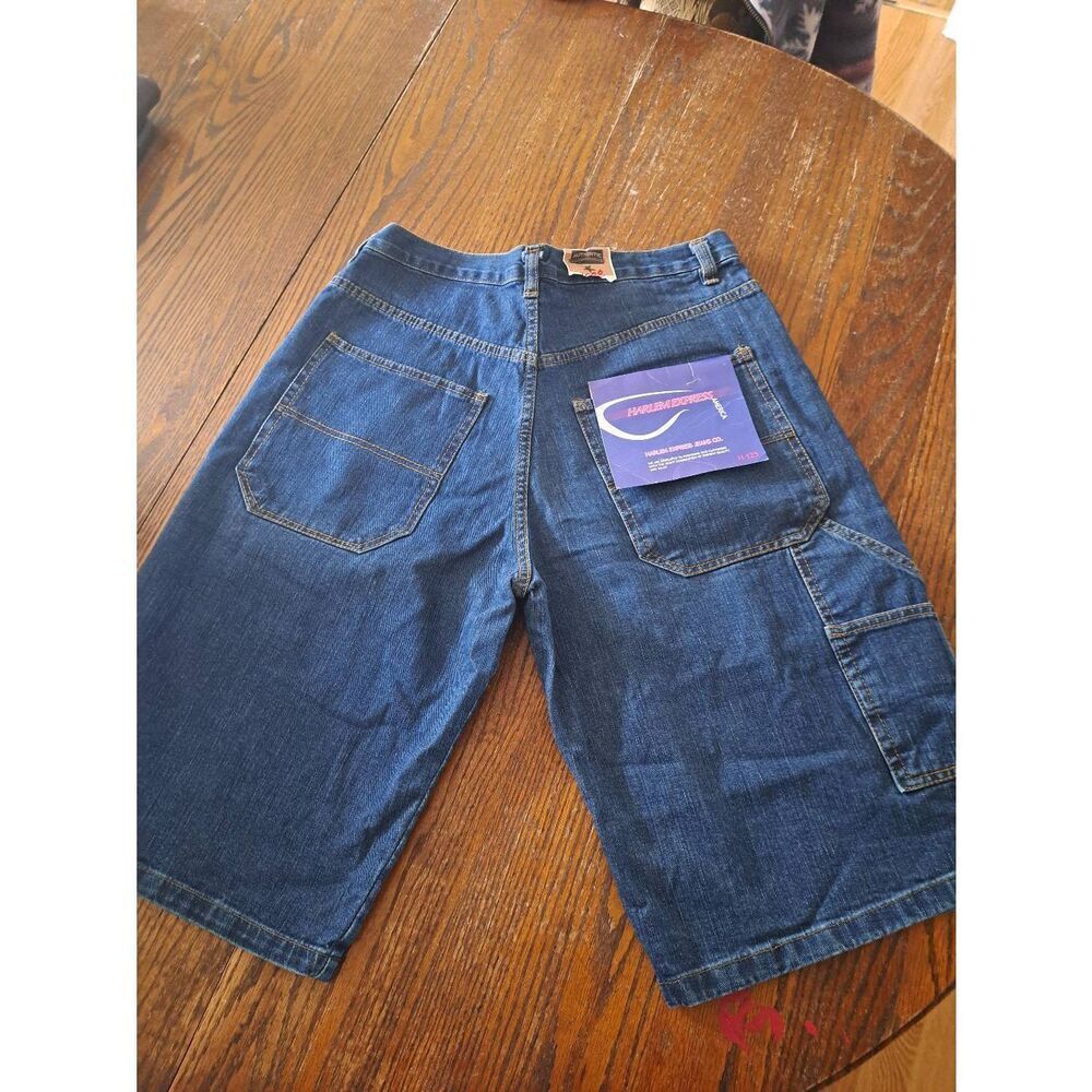 New Vintage Size 36 Harlem Express Jeans Cotton Denim Blue Jean Shorts NWT